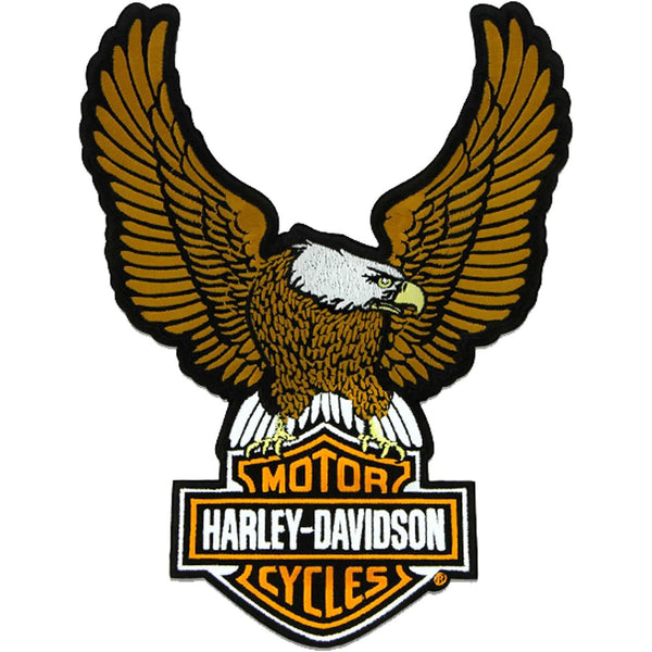 Harley-Davidson logo with an eagle on a white background
