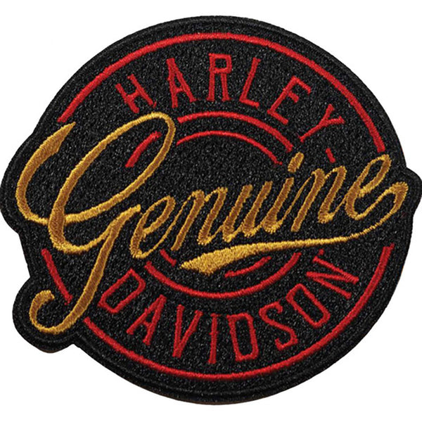 Harley-Davidson 3 in. Embroidered Genuine Round Emblem Sew-On Patch, Black 8015664