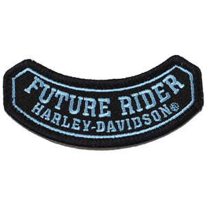 Harley-Davidson Embroidered Lil' Rider Kids Emblem 3 in. Sew-On Patch, Black/Blue 8015978