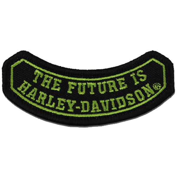 Harley-Davidson Embroidered Lil' Biker Kids Emblem 3 in. Sew-On Patch, Black/Green 8016012