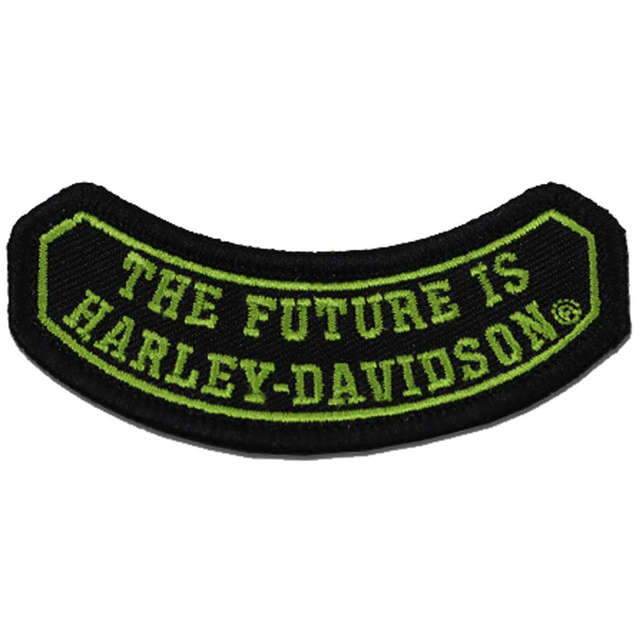 Harley-Davidson Embroidered Lil' Biker Kids Emblem 3 in. Sew-On Patch, Black/Green 8016012