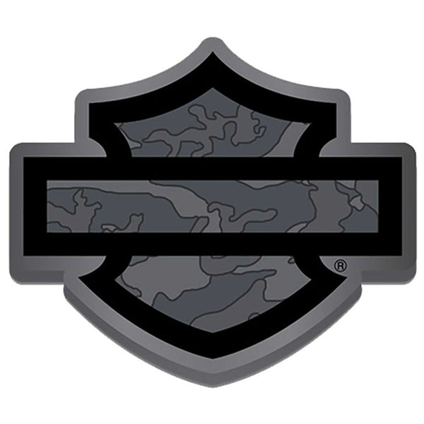 Harley-Davidson Camo Bar & Shield Heavy-Duty Metal Magnet, Black & Gray 8016111