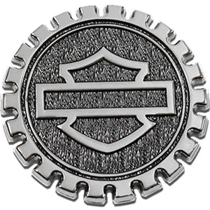 Harley-Davidson Gear Bar & Shield Logo 1.5" Pin, Antique Silver Finish 8016135