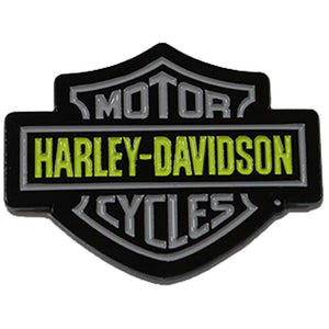 Harley-Davidson Venom Bar & Shield Metal 1.5" Pin, Neon & Black Finish 8016159