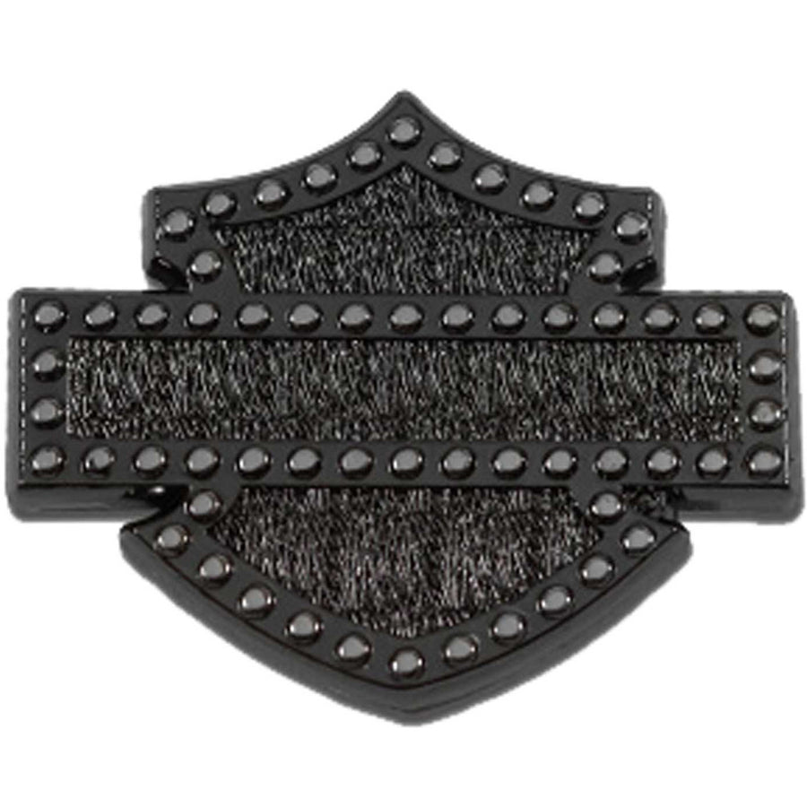Harley-Davidson Rivet Bar & Shield Logo Metal 1.25" Pin, Black Finish 8016173