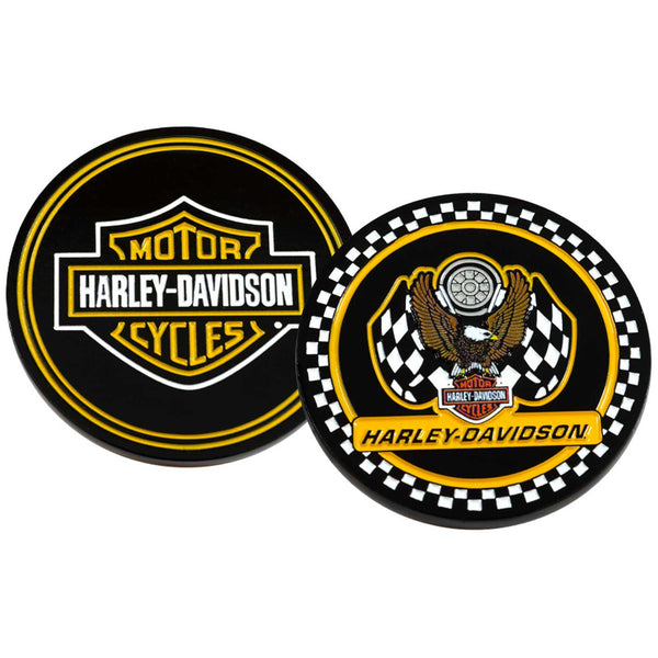 Harley-Davidson Supercharged Race Metal1.75 in. Challenge Coin, Black Finish  8016616