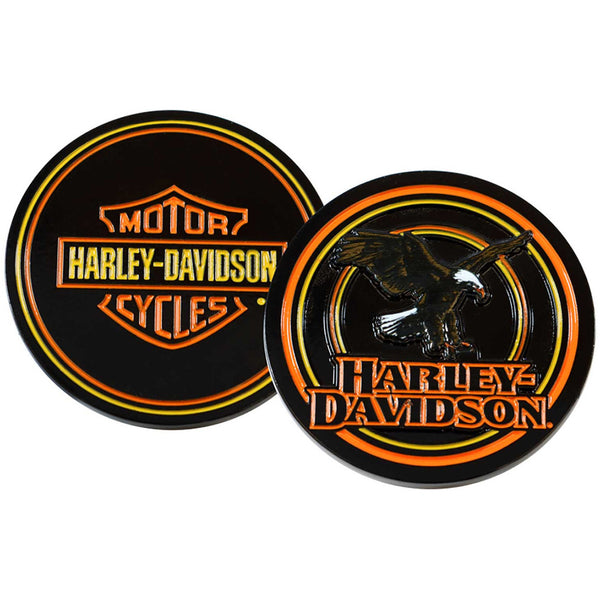 Harley-Davidson® Eagle Eye Metal 1.75 in. Challenge Coin, Black Finish 8016623