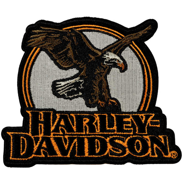 Harley-Davidson Embroidered Eagle Eye Emblem 4 in. Sew-On Patch, Black 8016753