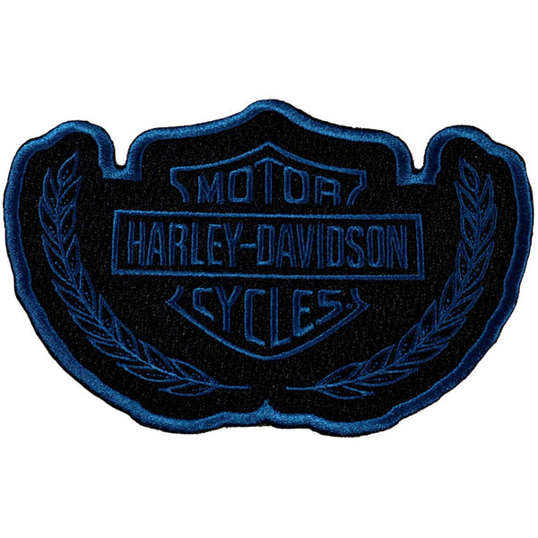 Harley-Davidson Embroidered Roman Shield Emblem 5 in. Sew-On Patch, Blue 8016777