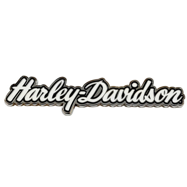 Harley-Davidson H-D Script Heavy-Duty Metal Magnet - 4 inches,  Silver 8016876