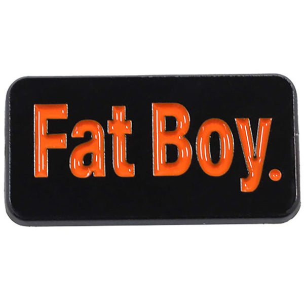 Harley-Davidson 1 in. Fat Boy Bike Model Metal Pin, Black & Orange 8017743