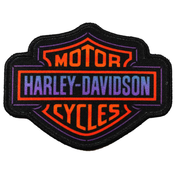 Harley-Davidson Embroidered Electric Shield Emblem 3 in. Sew-On Patch, Black 8018030