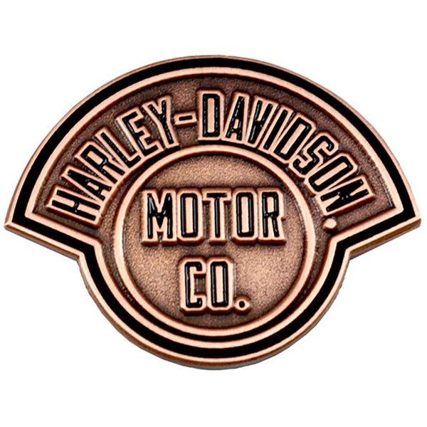Harley-Davidson 1.5 inch. Copper Harley Metal Pin, Copper & Black 8018191