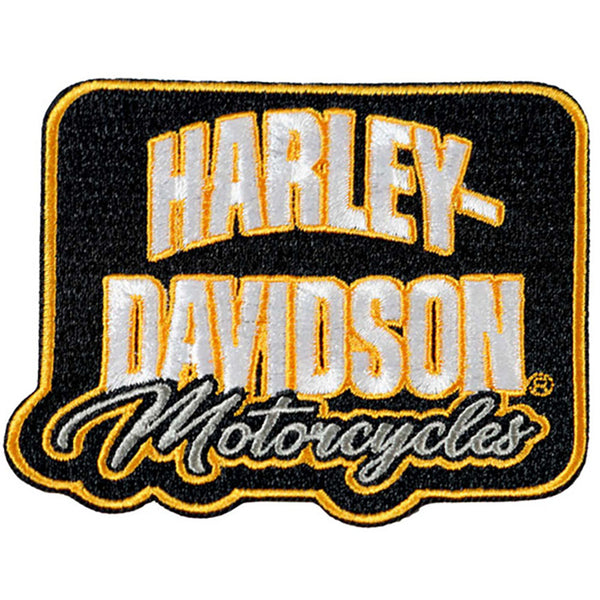 Harley-Davidson 3.5 in. H-D Motorcycles Embroidered Sew-On Patch, Black 8018276