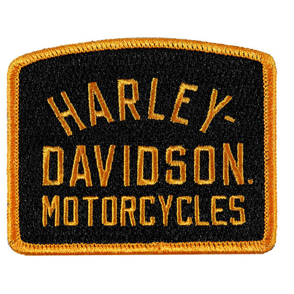 Harley-Davidson 3.5 in. OG Harley Embroidered Sew-On Patch, Black & Orange 8018306