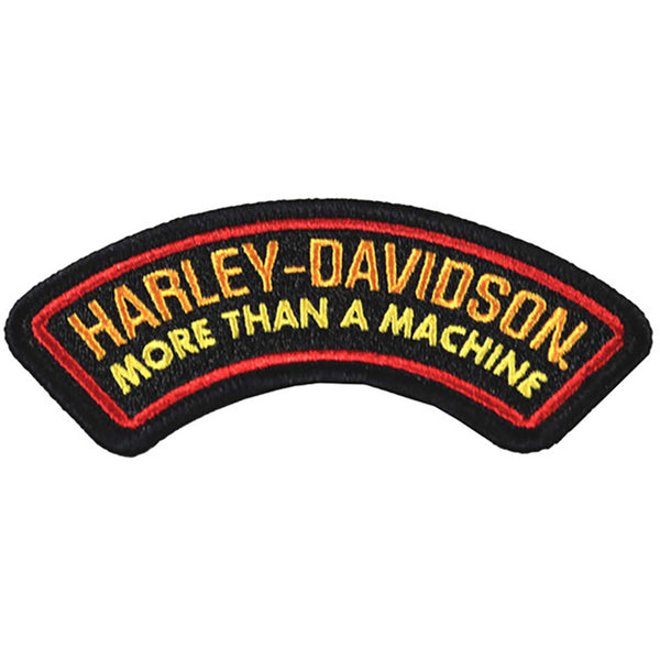 Harley-Davidson 4 in. More than a Machine Rocker Emblem Sew-On Patch, Black 8018320