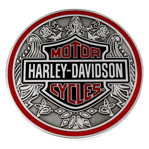 Harley-Davidson 3 in. Frills Bar & Shield Heavy-Duty Metal Magnet, Silver Finish 8018412