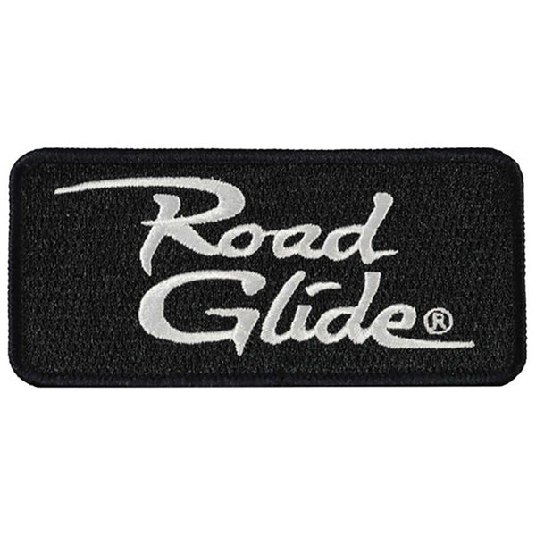 Harley-Davidson 4 in. Road Glide Embroidered Emblem Sew-On Patch, Black & White 8018603
