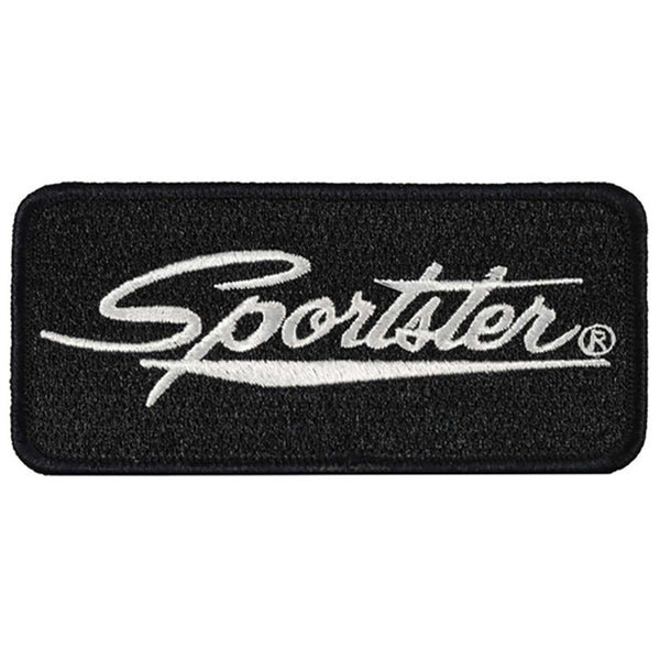 Harley-Davidson 4 in. Sportster Embroidered Emblem Sew-On Patch, Black & White 8018634