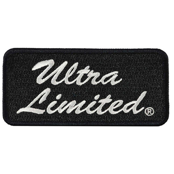 Harley-Davidson 4 in. Ultra Limited Embroidered Emblem Sew-On Patch, Black & White 8018658