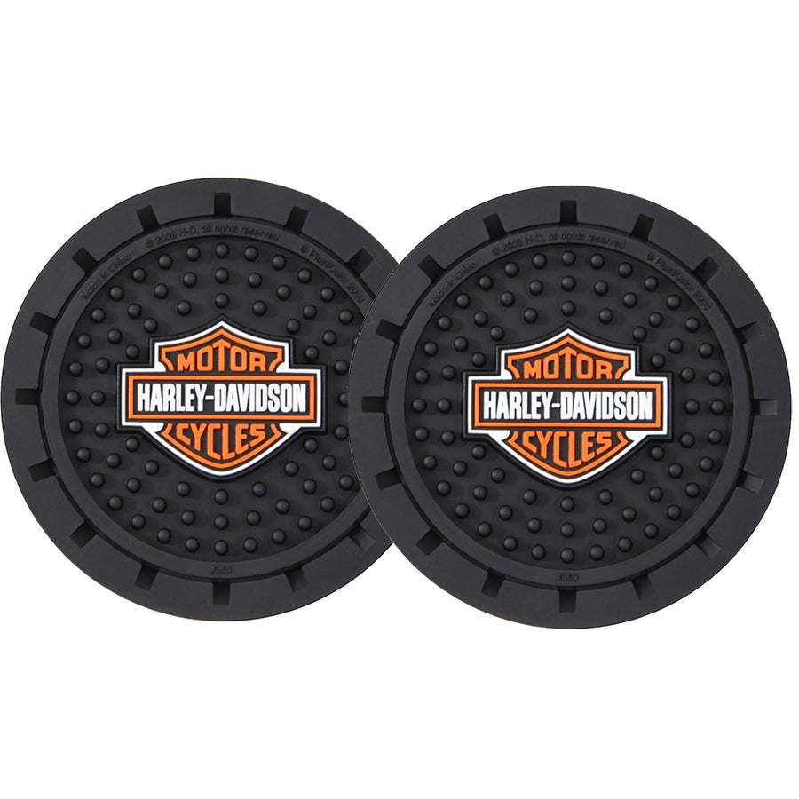 Harley-Davidson Orange Bar & Shield Drink Holder Coasters Set of 2 PL360