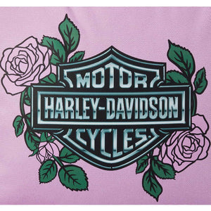 Harley-Davidson Bar & Shield Logo Roses Graphic Durable Duffel Bag, Pink 90410-PNK