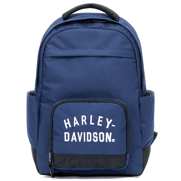 Harley-Davidson Rugged Twill Water Resistant Polyester Backpack, Blue 90224-BLUE