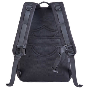 Harley-Davidson Rebel Embroidered Rugged High-Density Polyester Backpack, Black 90230-BLK