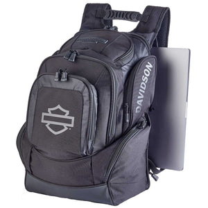 Harley-Davidson Rubber Bar & Shield Legend Rugged Polyester Backpack, Black 90231-B