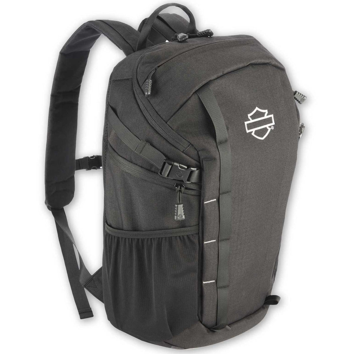 black harley leather medium zip top backpack Harley-Davidson Durable Water-Repellent Polyester Street Cruiser Backpack, 90232 co-ed Coach Mini Backpack Black Scout Color Options:BLUE The main compartment has
