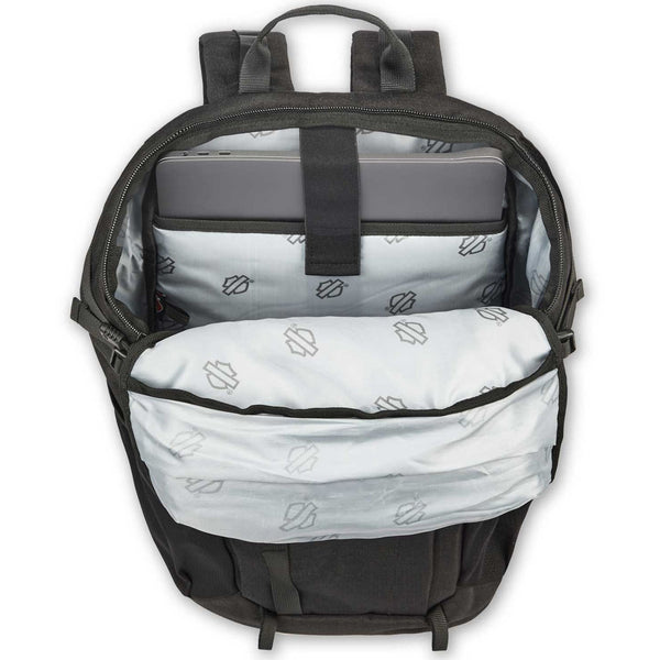 Harley-Davidson Durable Water-Repellent Polyester Street Cruiser Backpack, Black 90232