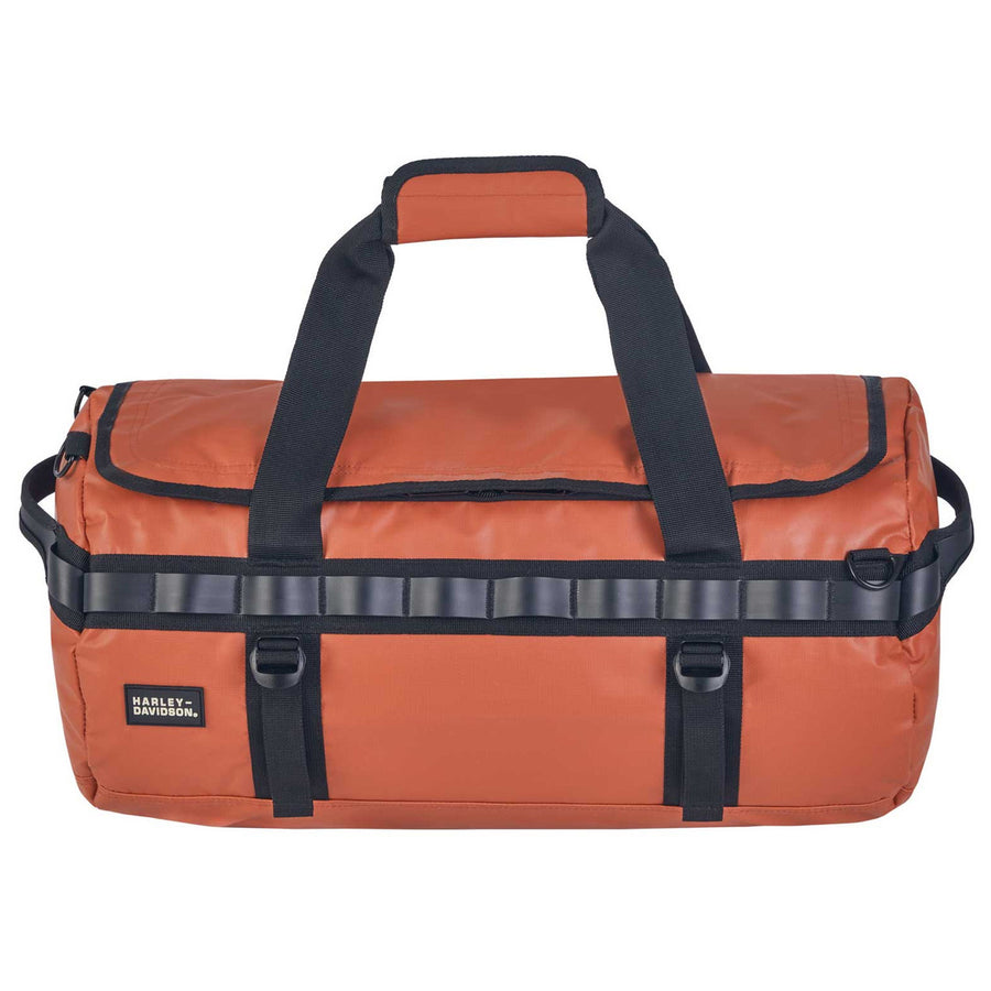 Harley-Davidson Water-Resistant Functional Hybrid Duffel/Backpack, Vintage Rust 90328/Rust Vintage