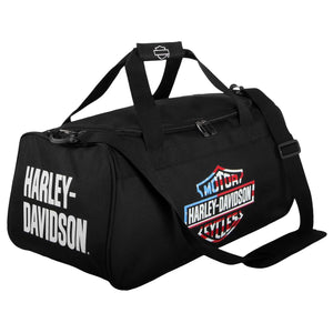 Harley-Davidson Bar & Shield Americana Logo Logo Graphic Durable Duffel Bag, Black 90410-AM