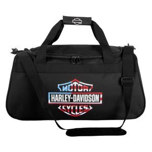 Harley-Davidson Bar & Shield Americana Logo Logo Graphic Durable Duffel Bag, Black 90410-AM