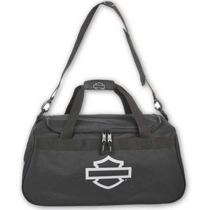 Harley-Davidson Outline Bar & Shield Logo Zipper Rugged Graphic Duffel Bag, Black 90410-OUTLINE