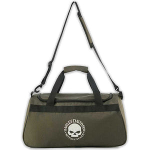 Harley-Davidson Willie G Skull Graphic Rugged Duffel Bag, Grape Leaf Green 90410