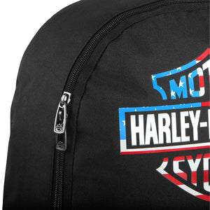 Harley-Davidson Bar & Shield Americana Graphic Durable Backpack, Black 90815-AMERICANA