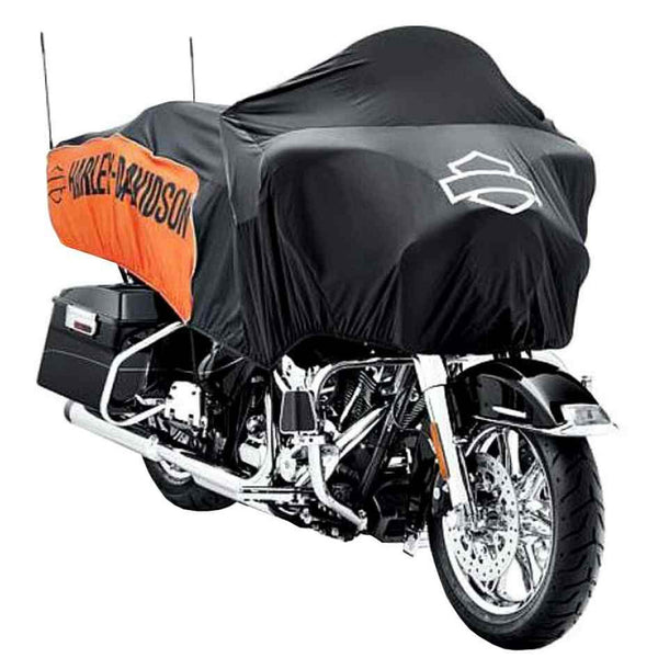 Harley-Davidson Oasis Day Motorcycle Microfiber Cover, Fits Touring & Trike Models, Black/Orange 93100028