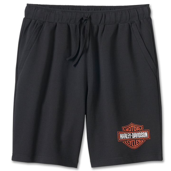 Harley-Davidson Men's Bar & Shield Logo Elastic Waist Shorts, Black 96027-24VM