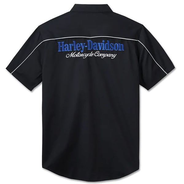 Harley-Davidson Men's TECH The End Line Short Sleeve Shirt, Black 96048-25VM