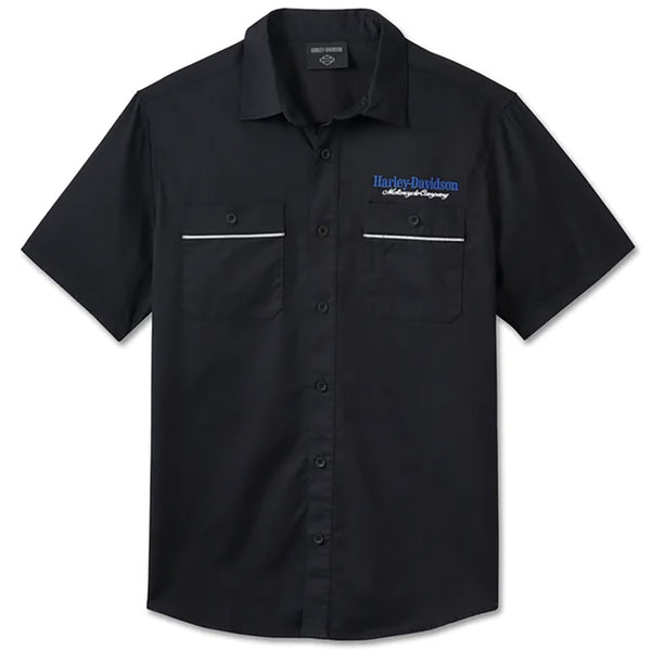 Harley-Davidson Men's TECH The End Line Short Sleeve Shirt, Black 96048-25VM