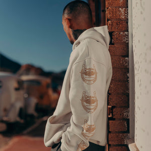 Dickies x Harley-Davidson Winged Horseshoe Oversized Long Sleeve Hoodie, Off White 96091-26VX
