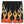 Black shorts with orange and yellow flame design featuring a Harley-Davidson logo.