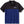 A colorblock short-sleeve polo shirt with a black upper body and collar, and a royal blue lower body. The left chest features a small embroidered Harley-Davidson logo.