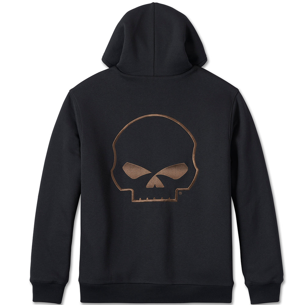 Harley-Davidson Men's Willie G Skull Sherpa Zip Up Hoodie, Black 96180 ...