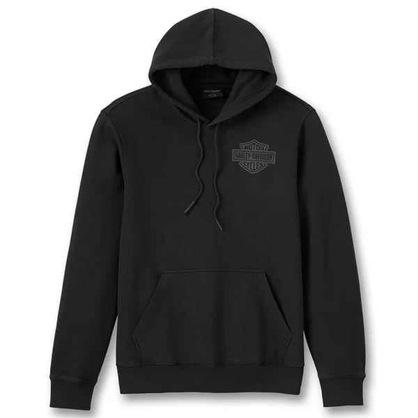 Harley-Davidson Men's Eagle Soars Alone Slub Hoodie, Black 96185-25VM