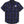 Blue and black plaid shirt with a logo on a white background