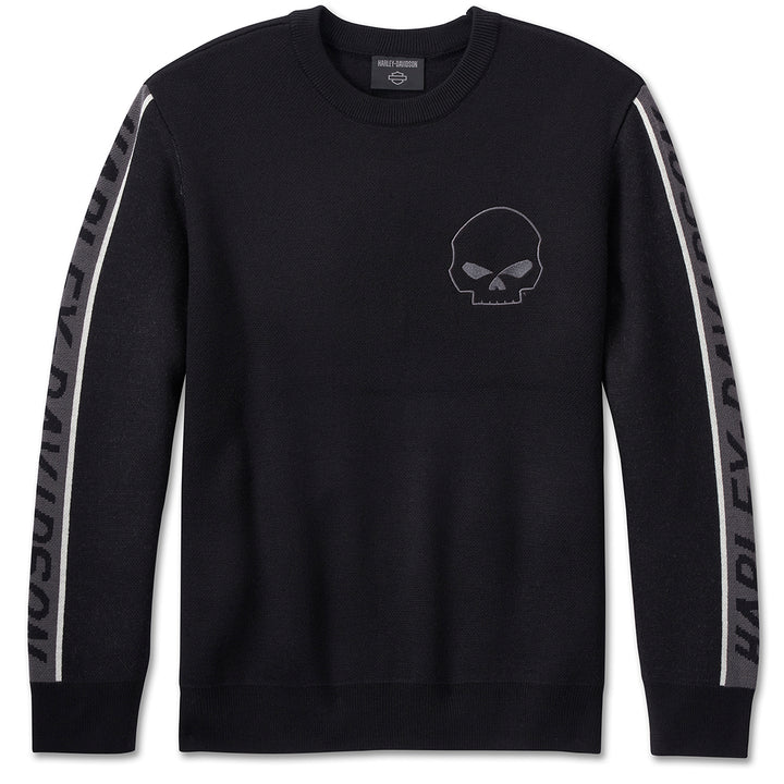 Harley-Davidson Men's Willie G Skull Viper Long Sleeve Sweater, Black 96194-24VM