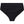 Black high-waisted bikini bottom on a white background