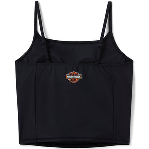Black tank top with Harley-Davidson logo on a white background